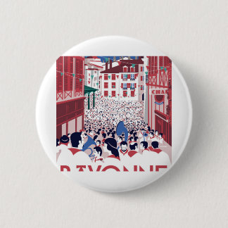 Affiche rétro bayonne 6 cm round badge