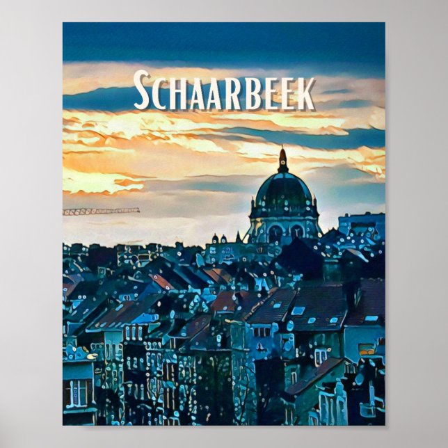 Affiche Schaerbeek Belgique Photo Vintage  Poster (Front)