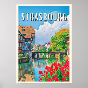 Affiche Strasbourg Photo Vintage  Poster