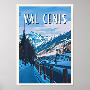 Affiche Val-Cenis Station de ski  Poster