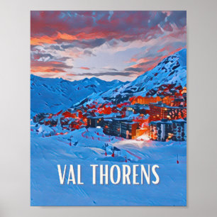Affiche Val Thorens Station de ski  Poster