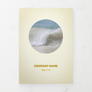 Affidable Brown and Orange Neat Tri-Fold Card