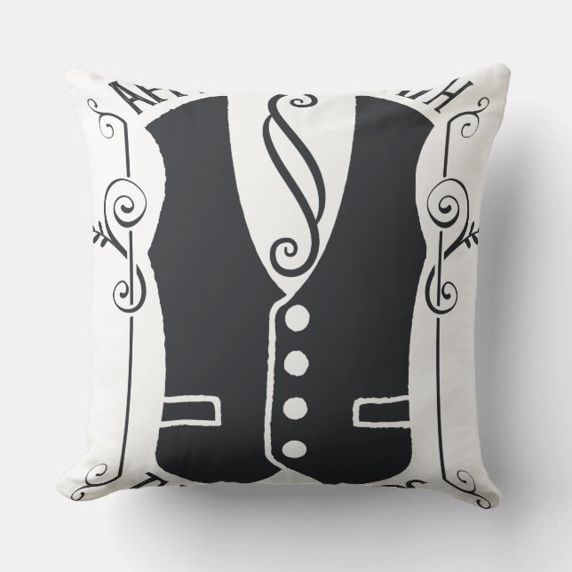 Affiliated With The Hustlers Cushion (Front)