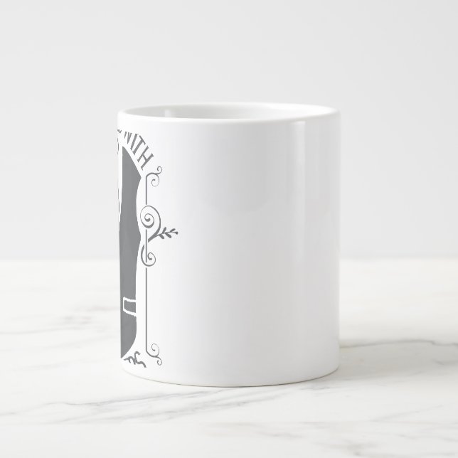 Affiliated With The Hustlers Large Coffee Mug (Front)