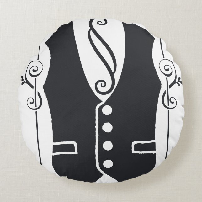 Affiliated With The Hustlers Round Cushion (Front)