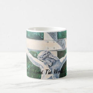 Affirm/Scripture John3:16 Original Art Handpainted Coffee Mug