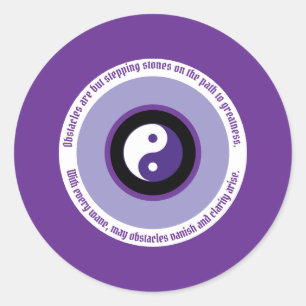 Affirm Wisdom & Imagination Purple Evil Eye Classic Round Sticker