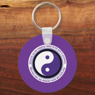 Affirm Wisdom & Imagination Purple Evil Eye Round Key Ring