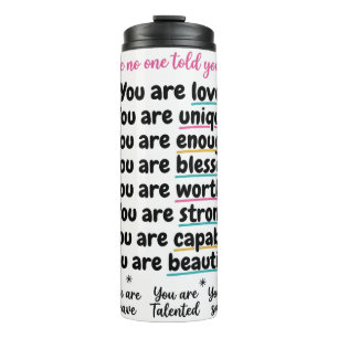Affirmation Butterfly wrap Thermal Tumbler