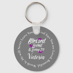 Affirmation Faith Blessed Quotes Promises Key Ring