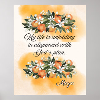 Affirmation Faith: My Life Is Unfolding Poster