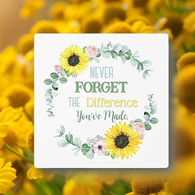 Affirmation Gift! Thoughtful, floral gift tabletop Plaque (Creator Uploaded)