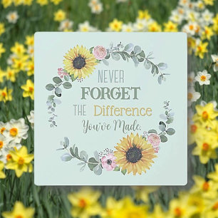 Affirmation Gift! Thoughtful, floral gift tabletop Plaque