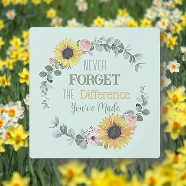 Affirmation Gift! Thoughtful, floral gift tabletop Plaque (Creator Uploaded)