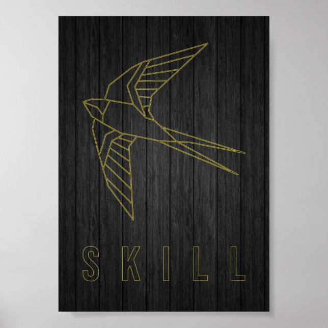 Affirmation poster motivate to improve your skills (Front)