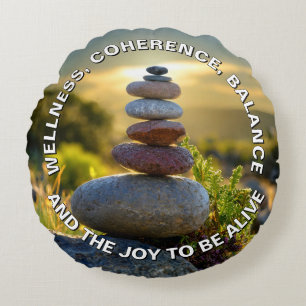 Affirmation Round Pillow