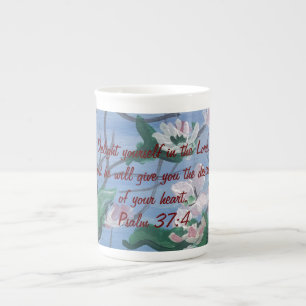 Affirmation/Scripture Psalm 37:4 Bone China Mug