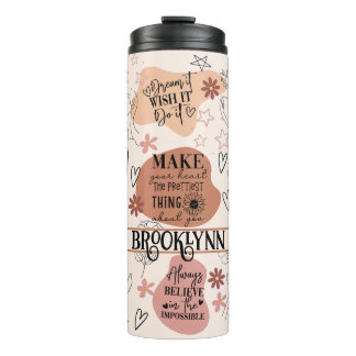 Affirmation Self Love Abstract Pastel Colours Boho Thermal Tumbler