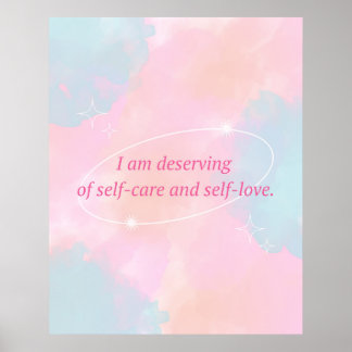Affirmation Self Love Poster