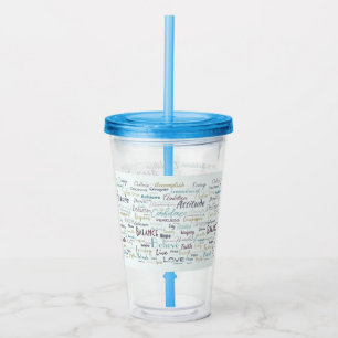Affirmations   acrylic tumbler