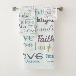 Affirmations  bath towel set