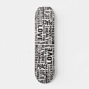 affirmations black - background clear skateboard