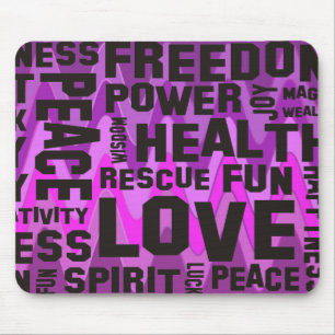 affirmations black - sinus pink mouse mat