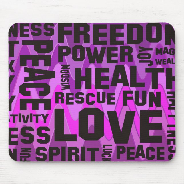 affirmations black - sinus pink mouse mat (Front)