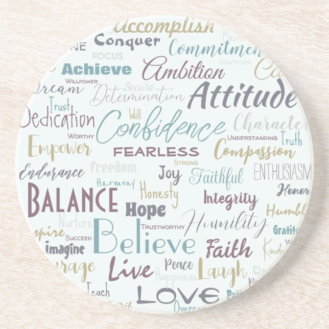 Affirmations   coaster (Front)