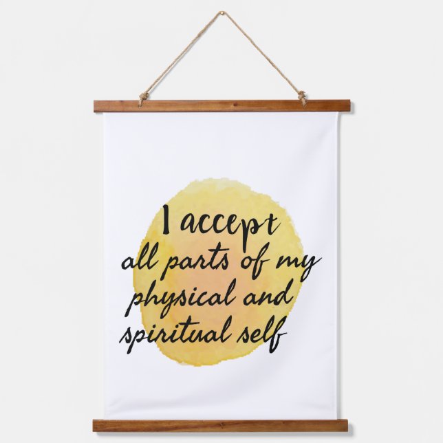 affirmations for self love and self care  hanging tapestry (Front)