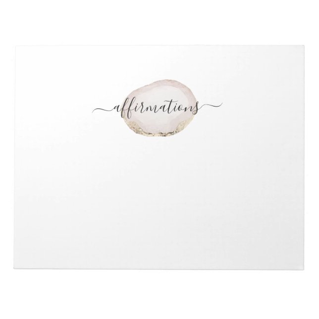 Affirmations on agate Notepads (Front)
