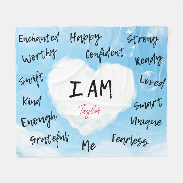 Affirmations Personalised Blanket (Front (Horizontal))