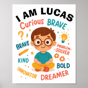 AFFIRMATIONS PERSONALIZED POSTER FOR BOYS