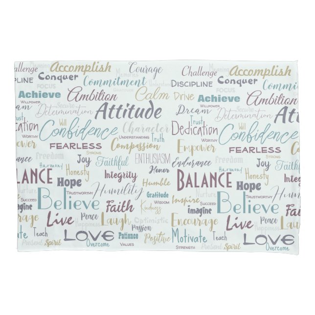 Affirmations   pillowcase (Front)