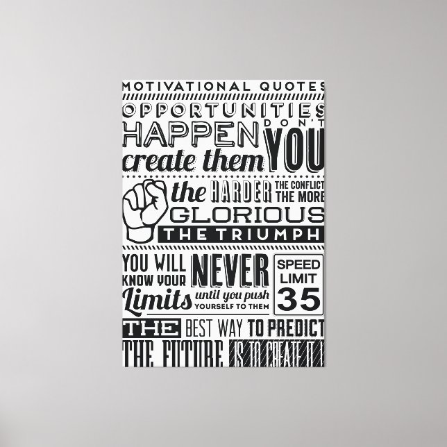 Affirmations Quotes Canvas Print (Front)