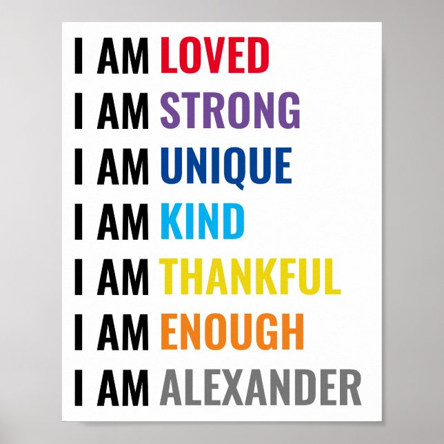 Affirmations Wall Art (Front)