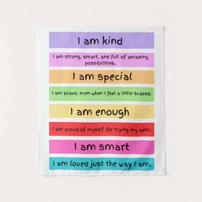 AFFIRMATIONS WALL ART TAPESTRY (Front)