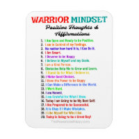 AFFIRMATIONS WARRIOR MINDSET MAGNET