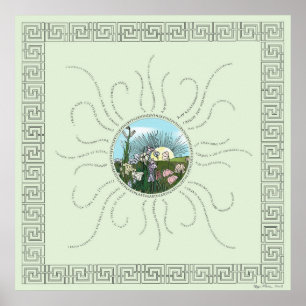 Affirmations with Storybook Sunrise Poster