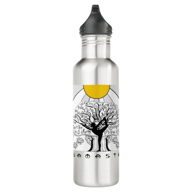 Affirmations Yoga Tree Water Bottle (Right)