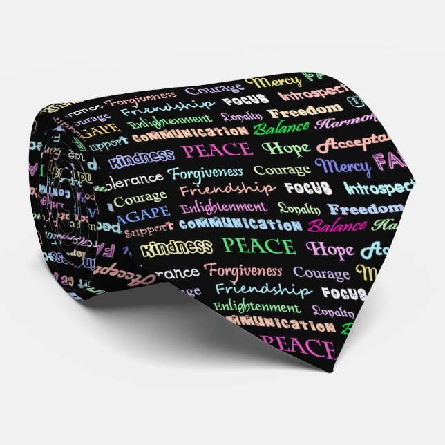 Affirmative Words Tie (Rolled)