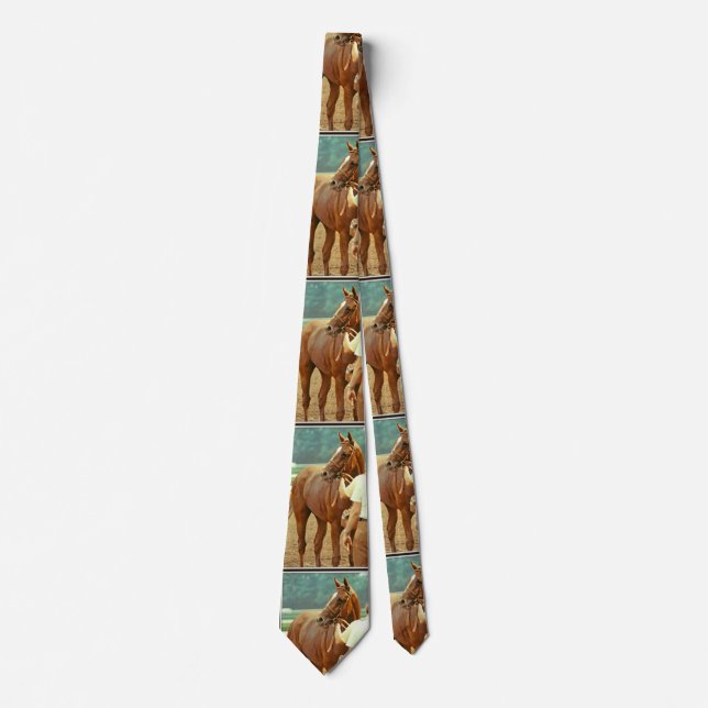 Affirmed Thoroughbred Racehorse 1978 Tie (Front)