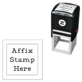 Affix Stamp Here Rubber Stamp Zazzle