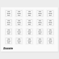 Affix Stamp Here Stickers Zazzle