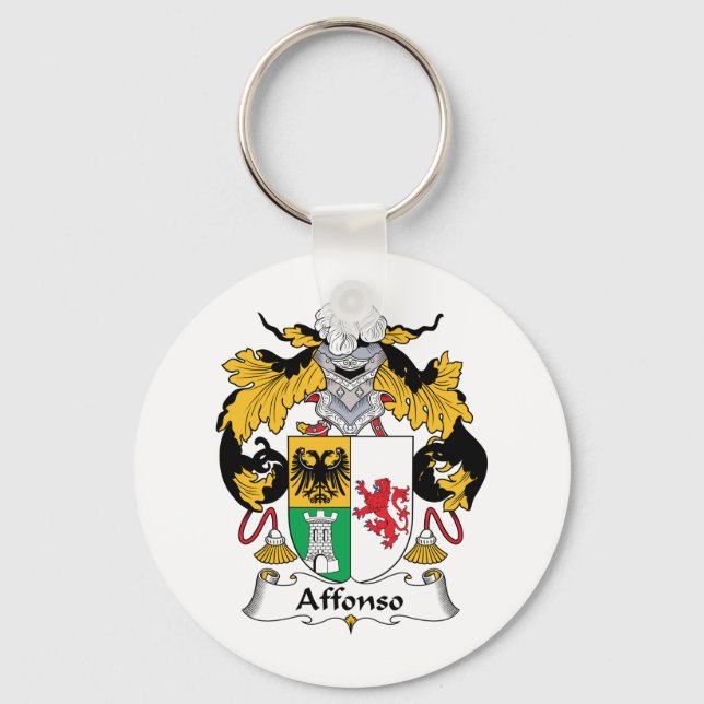 Affonso Family Crest Key Ring (Front)