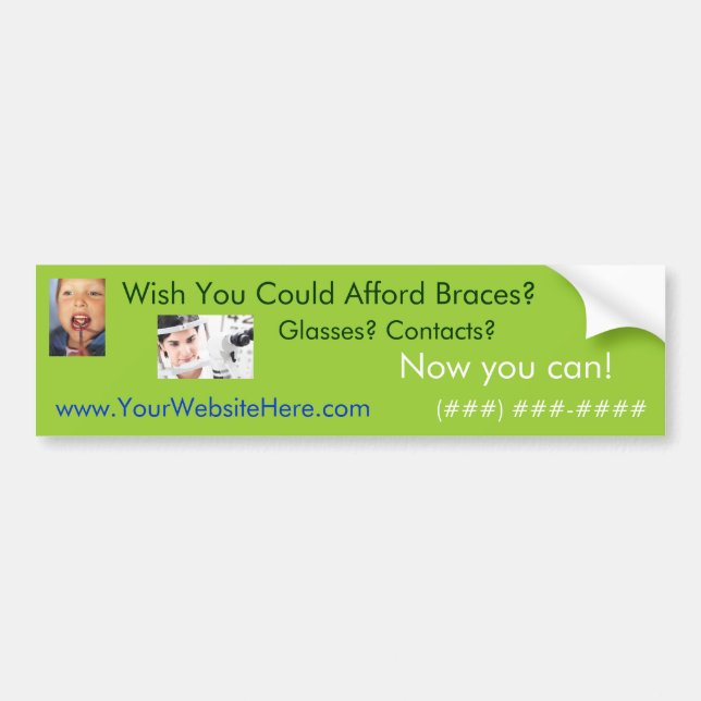 Afford Braces Bumper Sticker (Front)