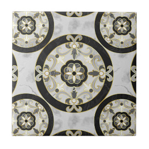 Affordable black and gold wall tiles