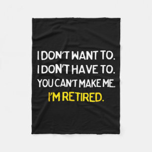 Affordable Family Tees Black I Don't Want To I Don Fleece Blanket