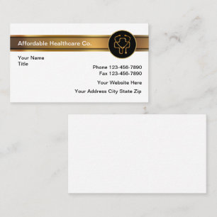 Affordable Healthcare Classy Business Cards
