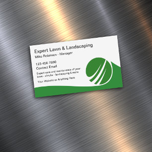 Affordable Lawn And Landscaping Magnetic Magnetic Business Card
